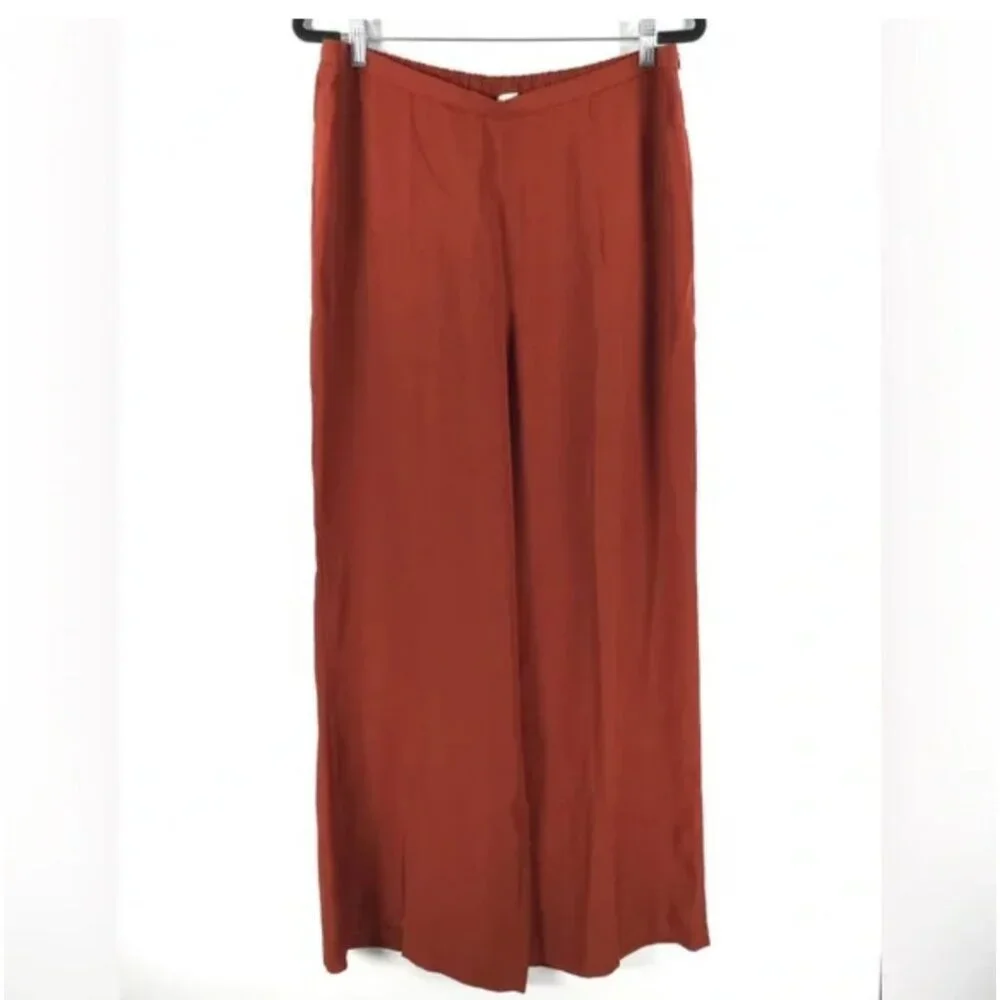 NWT ZARA Wide Leg Flowy Back Elastic Waist Pants Flying FabricCooper 9479/054 XL